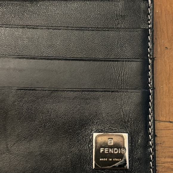Fendi Zucchino wallet with coin pocket silver hardware 8 card slots - Picture 3 of 7